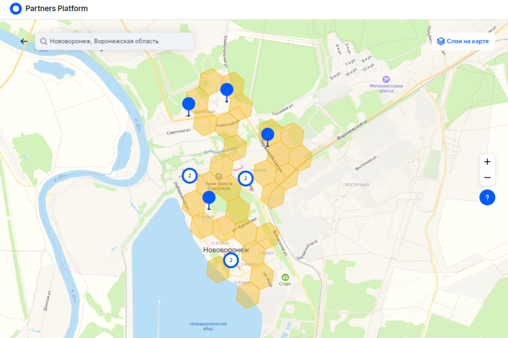 Карта ПВЗ Ozon в Нововоронеже Карта ПВЗ Ozon в Нововоронеже