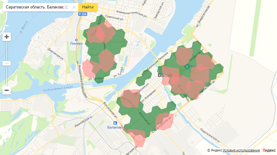 Карта «Яндекс Маркета» для Балаково Карта «Яндекс Маркета» для Балаково
